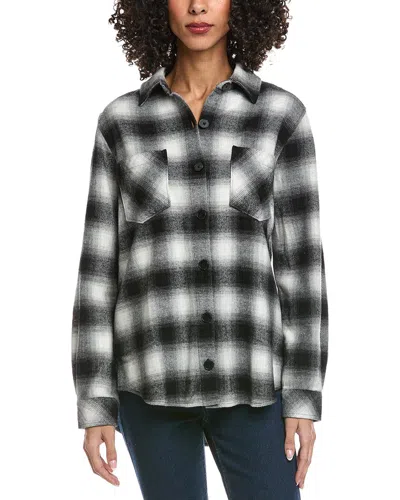 Bella Dahl Oversized Wool-blend Shacket In Black