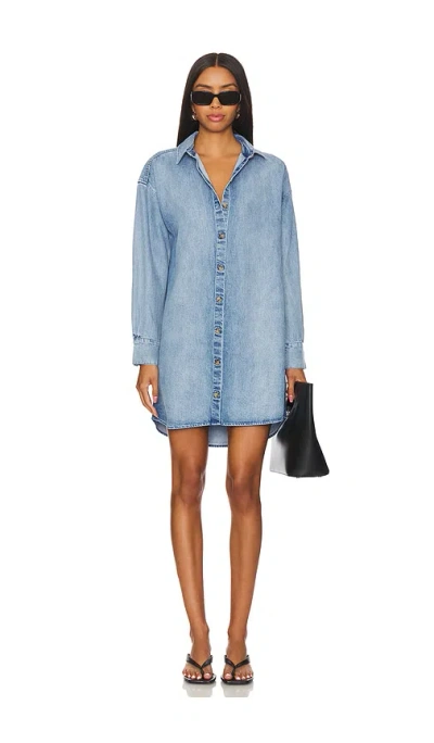Bella Dahl Paisley Pullover Shirt Dress In Vintage Horizon Wash