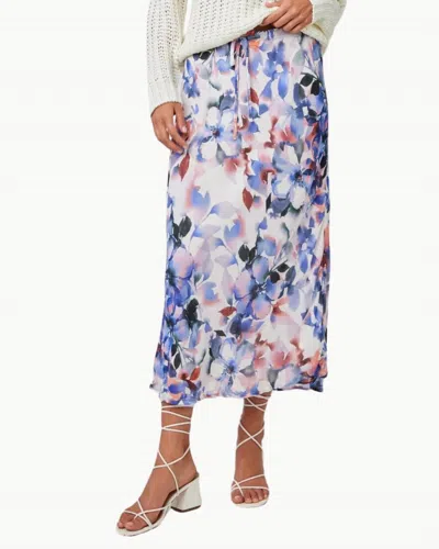 Bella Dahl Petite Elastic Ruffle Waist Skirt In Magnolia Bloom Print In Multi