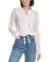 Bella Dahl Pintuck Crop Button Down Shirt