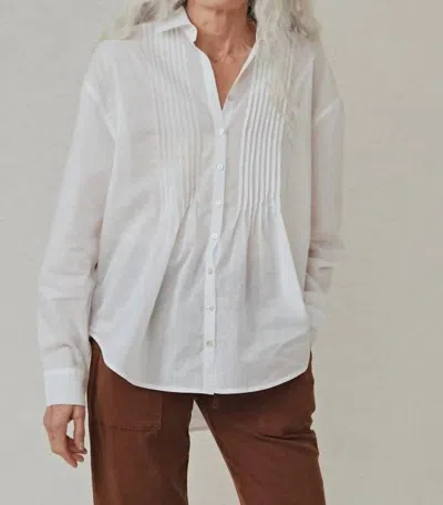 Bella Dahl Pintuck Flowy Shirt In White