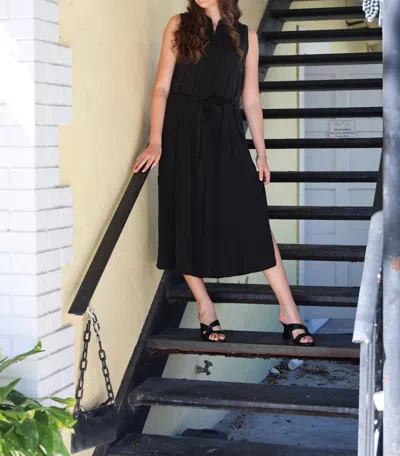 Bella Dahl Pintuck Maxi Dress In Black