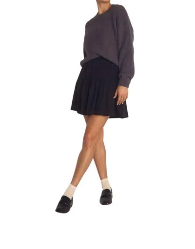 Bella Dahl Pintuck Mini Skirt In Black In Brown