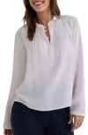 Bella Dahl Pintuck Popover Chiffon Top In White