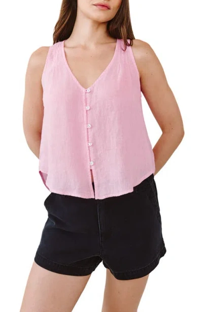 Bella Dahl Pintuck Sleeveless Top In Pink