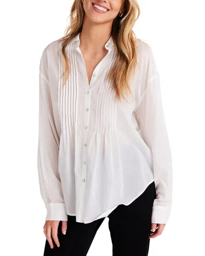 Bella Dahl Pintucked Flowy Shirt In White