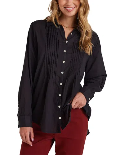 Bella Dahl Pintucked Flowy Shirt In Black