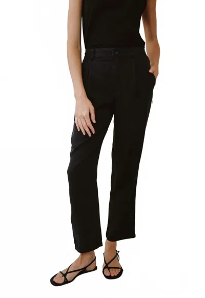 Bella Dahl Piped Trouser Pant In Black