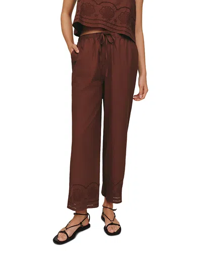 Bella Dahl Placement Shell Beach Crop Pants In Brown