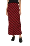 Bella Dahl Plaid Maxi Skirt In Red
