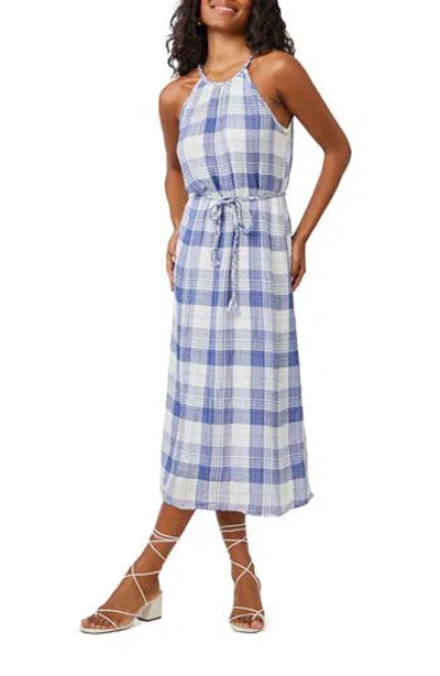 Bella Dahl Plaid Midi Dress In White