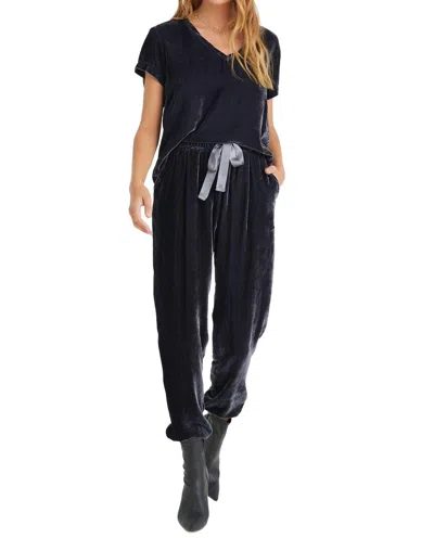 Bella Dahl Pleat Front Jogger In Dark Water In Multi