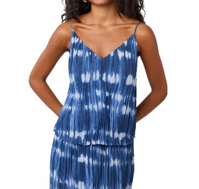 Bella Dahl Pleated Cami In Ocean Tides In Blue