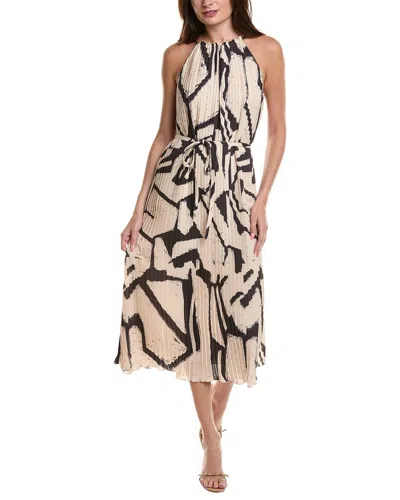 BELLA DAHL PLEATED HALTER MAXI DRESS