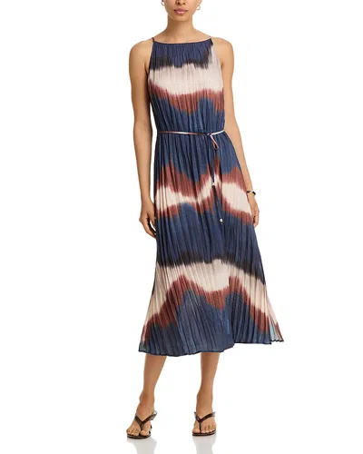 Bella Dahl Pleated Midi Dress In Blue
