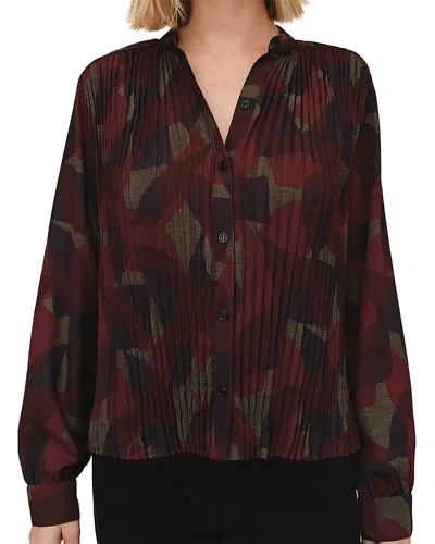 Bella Dahl Pleated Shirt In Multi