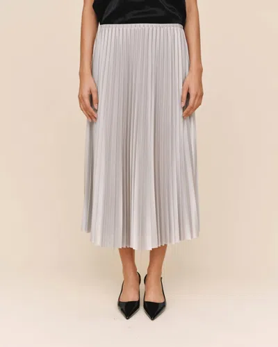Bella Dahl Pleated Skirt In Silver Shimmer In Multi