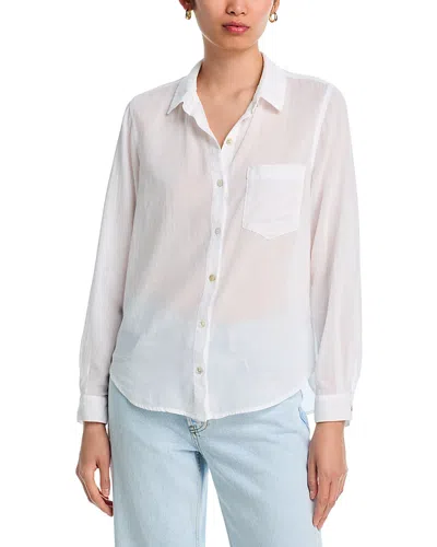 Bella Dahl Pocket Button Down Shirt In White