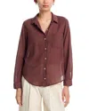 Bella Dahl Pocket Button Down Shirt In Brown