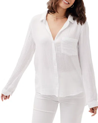 Bella Dahl Pocket Button-down Shirt In White