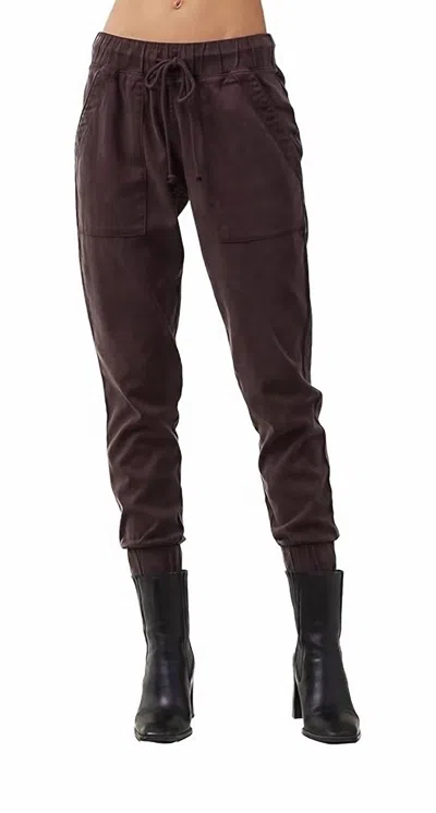Bella Dahl Pocket Drawstring Jogger In Chestnut Brown In Multi