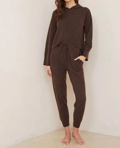Bella Dahl Pocket Jogger In Heather Chocolate In Multi