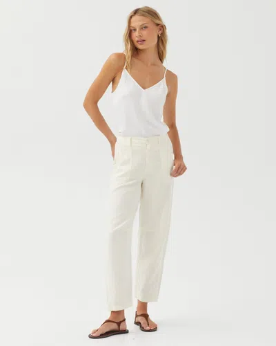 Bella Dahl Porkchop Darted Knee Pant In White
