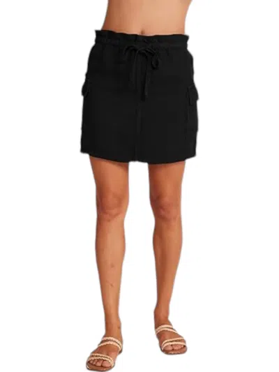 Bella Dahl Posey Cargo Mini Skirt In Black