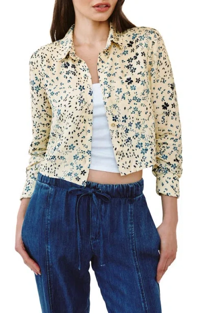 Bella Dahl Linen-blend Cropped Shirt In Yellow
