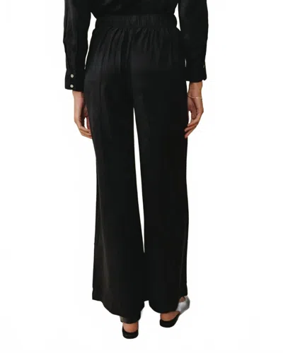 Bella Dahl Pull On Inverted Pleat Wide Leg In Black