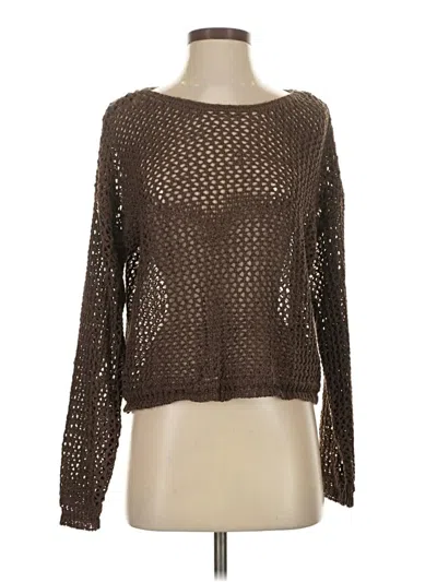 Pre-owned Bella Dahl Pullover Sweater In Brown