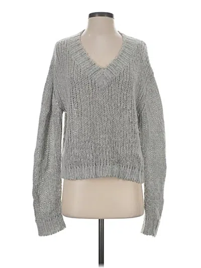 Pre-owned Bella Dahl Pullover Sweater In Gray