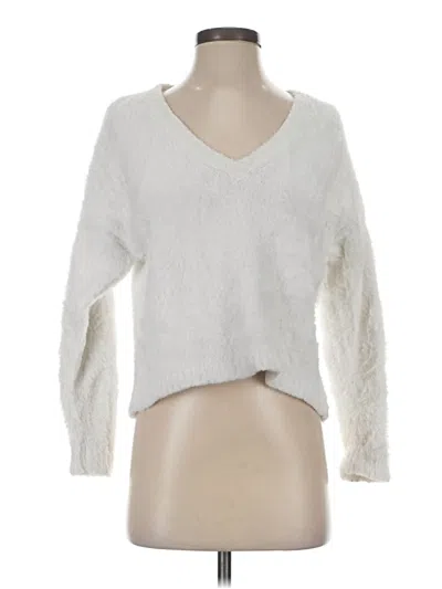 Pre-owned Bella Dahl Pullover Sweater In White