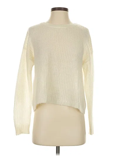 Pre-owned Bella Dahl Pullover Sweater In White