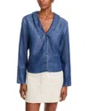 Bella Dahl Puritan Collar Chambray Button-up Shirt In Blue