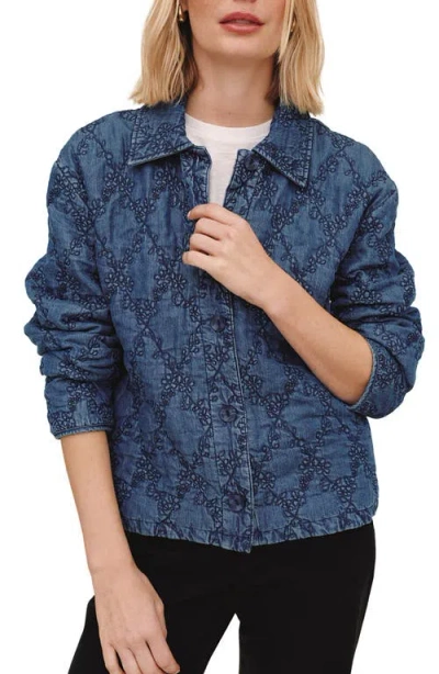 Bella Dahl Quilted Denim Jacket In Blue
