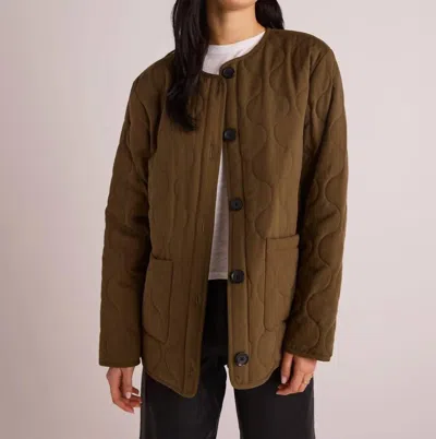 Bella Dahl Quilted Jacket In Autumn Olive In Multi