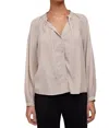 BELLA DAHL RAGLAN BUTTON DOWN SHIRT IN HIGH DESERT