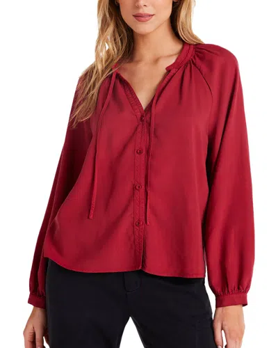 BELLA DAHL RAGLAN BUTTON DOWN SHIRT