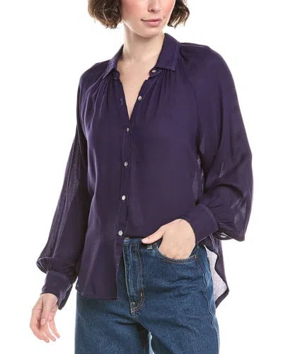Bella Dahl Raglan Shirt In Blue