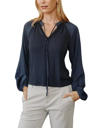 Bella Dahl Raglan Shirt In Blue