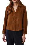 Bella Dahl Raglan Sleeve Button-up Top In Twilight Gold