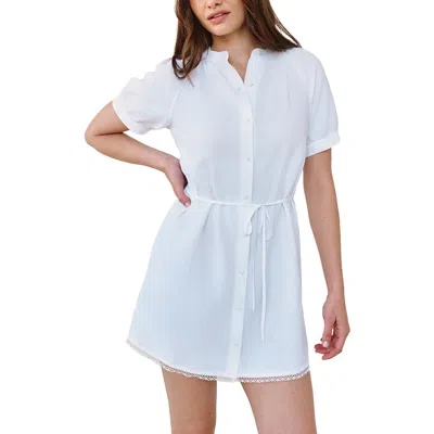 Bella Dahl Raglan Sleeve Minidress In Blue