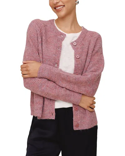 Bella Dahl Raglan Wool-blend Cardigan In Pink