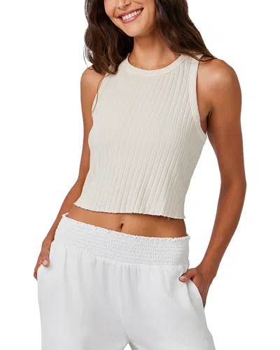 Bella Dahl Raw Edge Cropped Tank In White