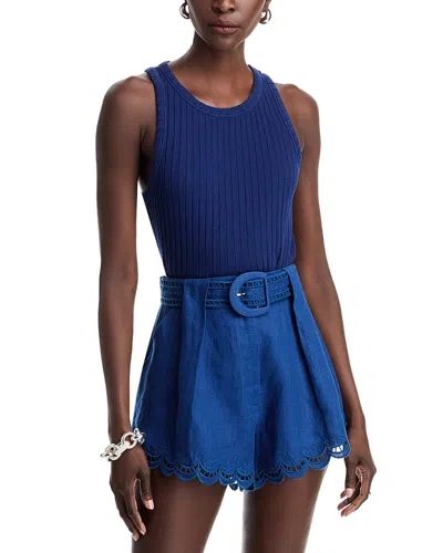 Bella Dahl Raw Edge Tank Top In Navy Coast