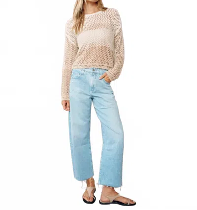 Bella Dahl Relaxed Drop Shoulder Sweater In Khaki Color Block