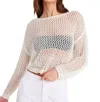 Bella Dahl Relaxed Drop Shoulder Sweater In Off White In White