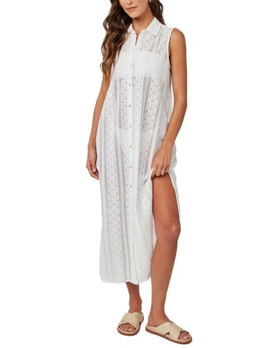 Bella Dahl Relaxed Fit Duster Dress In White