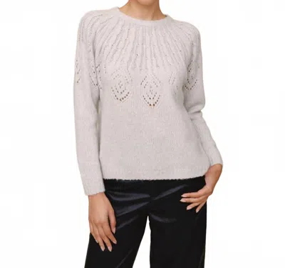 Bella Dahl Relaxed Sweater In Frosted Oat In White